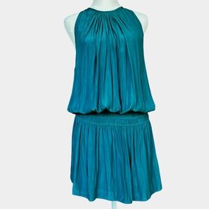 NWT Ramy Brook Paris Sleeveless Teal Blue Dress Sz S